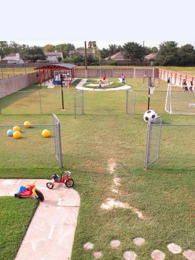 Joy's three playground spaces