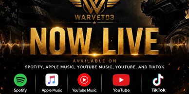 Now live announcement for Warvet03 on multiple music platforms.