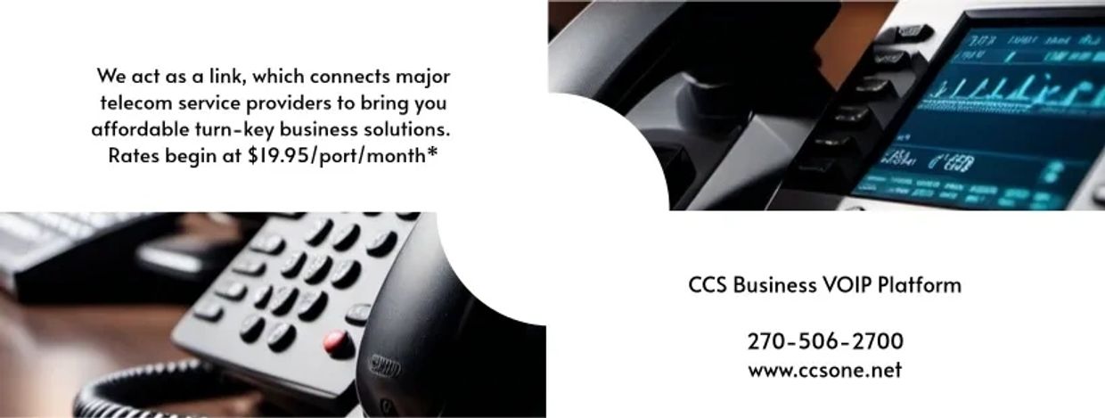 An ad for CCS Business VOIP Platform.