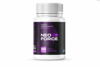 Neo Force dietary supplement bottle with 60 capsules for strength and endurance.