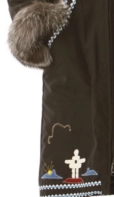 An Inukshuk is stones stacked to look like a human figure. It stands for safety, hope and friendship