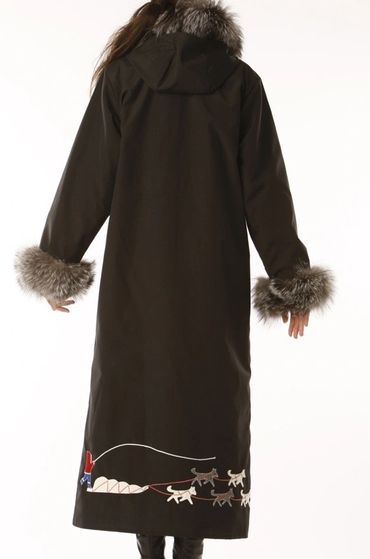 A winter coat that's long and lean, warm and cozy, and screams the Arctic.