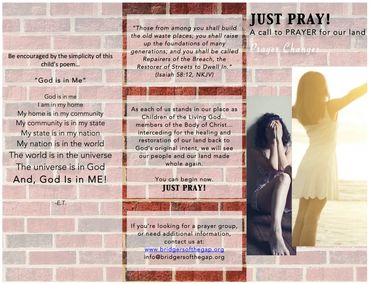 Bridgers of the Gap Just Pray Brochure