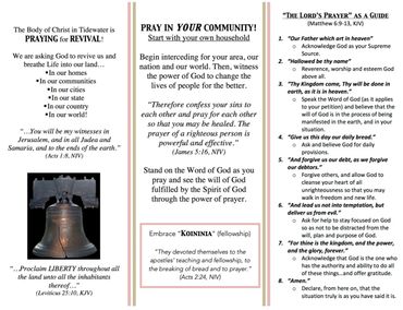Bridgers of the Gap Just Pray Brochure 2