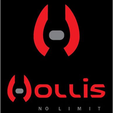 Logo of Hollis featuring a red and gray design with the tagline 'No Limit'.