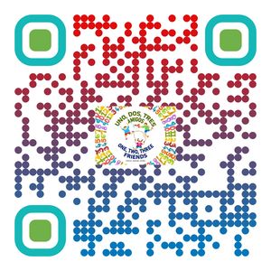 QR code de la melodía de la canción infantil "Uno, Dos, Tres Amigos" en el libro con el mismo nombre