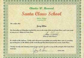 Sometimes even Santa has to go to School.  Just like all the Good little boys and girls do.