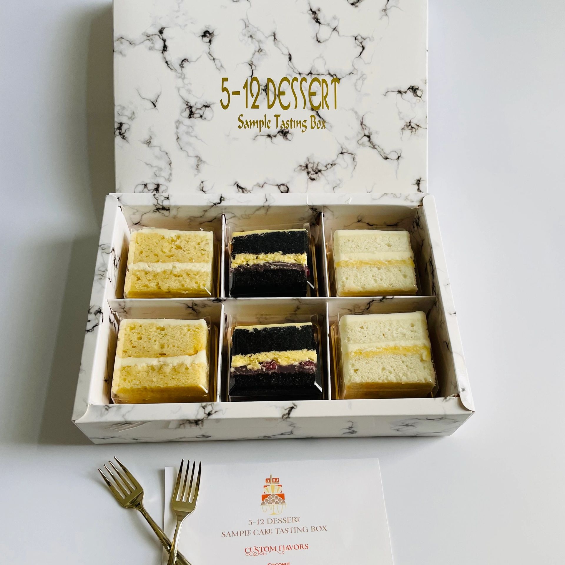 cake tasting box, cake tasting, cake samples, dmv cake samples, dc cake samples, md cake samples