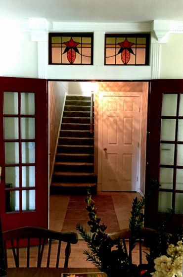 Staircase near a door