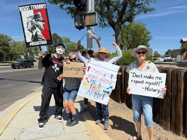 Resist 505 with fellow supporters