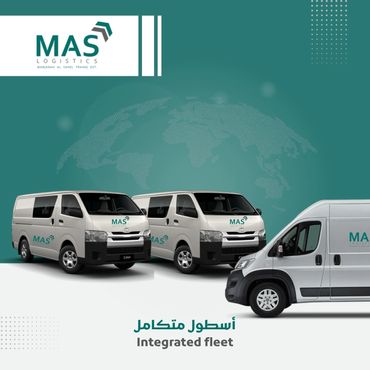 MAS Logistics showcases its integrated fleet of delivery vans.