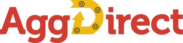 Logo with 'AggDirect' text and a yellow mechanical arrow.