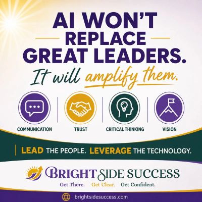 AI enhances great leaders by amplifying communication, trust, critical thinking, and vision.