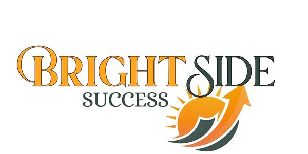 Logo with 'Bright Side Success' text and an upward arrow sun design.