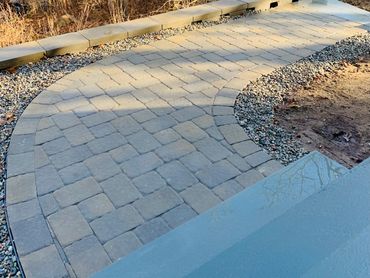 Natural stone paver pathway. Repair or new build, these pathways are built to last.