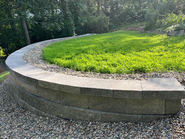 Beautiful curved retaining wall