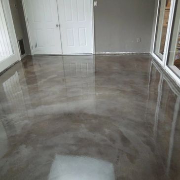 Concrete overlays are perfect for outdated tiles, worn concrete and any space needing a fresh look