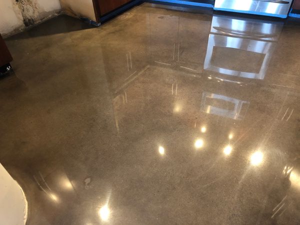polished concrete floor restorations Dallas
kitchen floor spill, Uptown Dallas, loft, etched floor