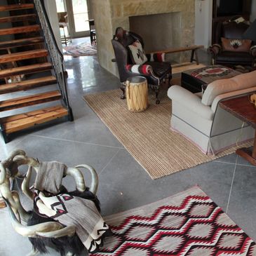 Our concrete floors are engineered to withstand the test of time, Texas Ranch house polished concret
