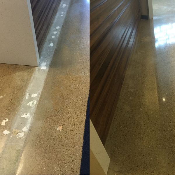 Polished Concrete Floor Repairs Dallas, TX at SMG Studio Movie Grill Corporate Headquarters