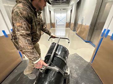 Concrete floor leveling and resurfacing for old, worn or damaged concrete floors, self -level concre