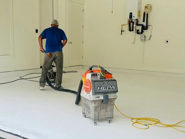 Epoxy floor sanding for topcoat and removal, fixing epoxy floors that have gone wrong for you since