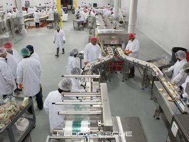 Food Processing Plant Flooring by FloorRescue® Resinous Flooring Systems meet FDA standards urethane