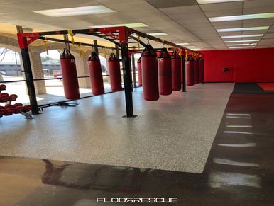 Commercial Gym Floors take a beating with traffic and equipment, polished concrete and resin floors