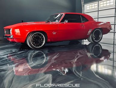 Epoxy Showroom Floors by FloorRescue® with concrete and resins for retails, dealerships and garages