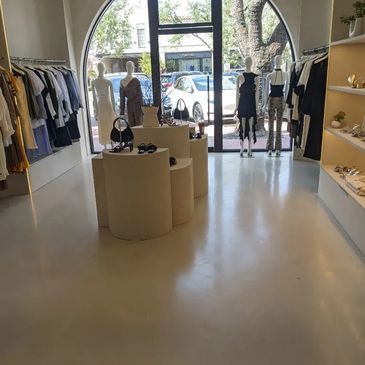 Epoxy flooring for commercial retail spaces, storefront epoxy coatings with high traffic coating