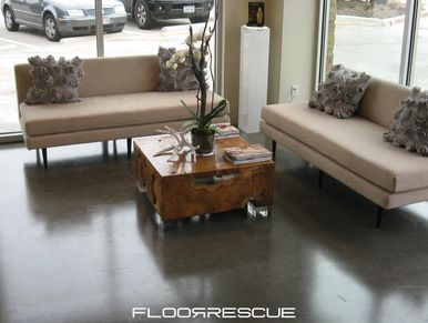 Commercial Flooring for retail spaces, sealed concrete floor systems by FloorRescue® for business
