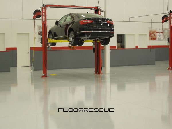 Automotive Industry Flooring by FloorRescue®, epoxy floor coatings, urethane flooring, broadcasts