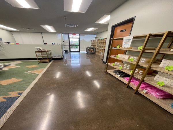Commercial retail flooring in Dallas, Texas, including polished concrete and stained concrete servic