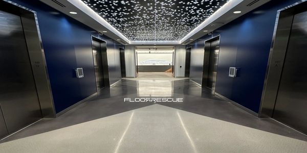Dedicated to the highest of quality and commercial flooring solutions, lobby at Comerica offices