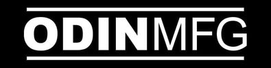 ODIN MFG Logo in white On A Black Background.