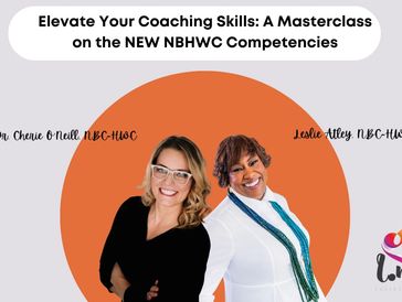 Promotional image for a coaching skills masterclass with two women.