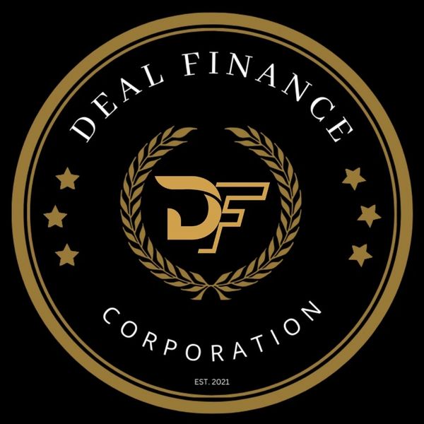 Deal Finance Corporation logo with gold and black design.