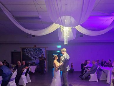 Ceiling swags are an elegant way to transform a wedding venue, adding a touch of romance any space.