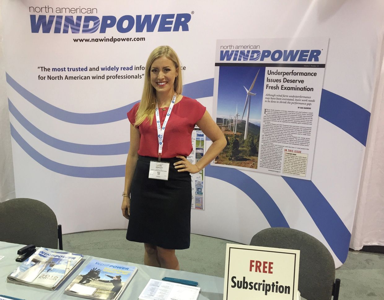 Promotional Talent Management Event staffer at AWEA Windpower Expo