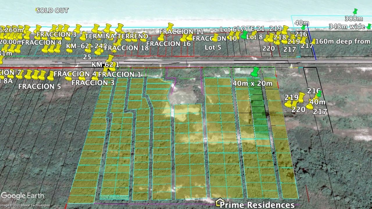 satellite map of the land lots for sale