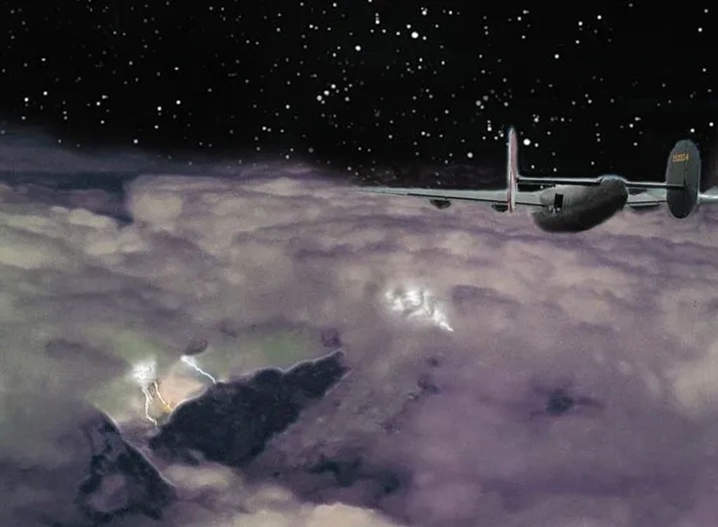 C-87 over the Himmalays in World War II.  FredTMartin.com