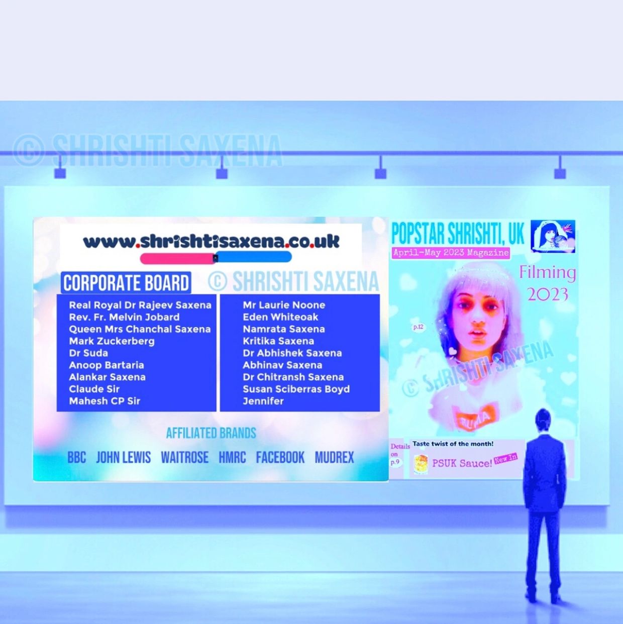 Corporate Board of Princess Dr Shrishti Saxena
www.shrishtisaxena.co.uk