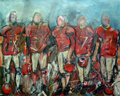 Oil, pastel on canvas
24x30". Sold