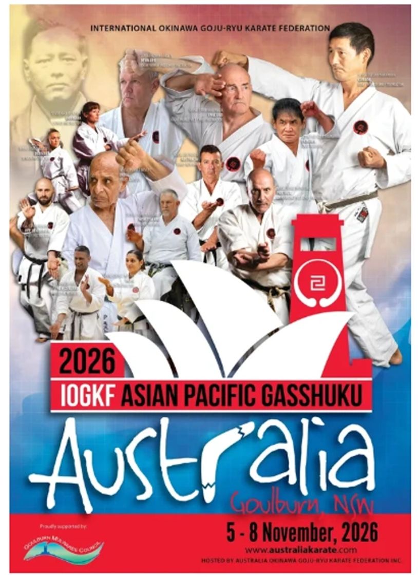 Poster for 2026 IOGKF Asian Pacific Gasshuku in Australia.