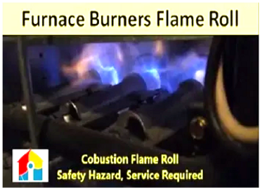 Furnace burner flame roll, contact Innovative Home Inspection Canton MI