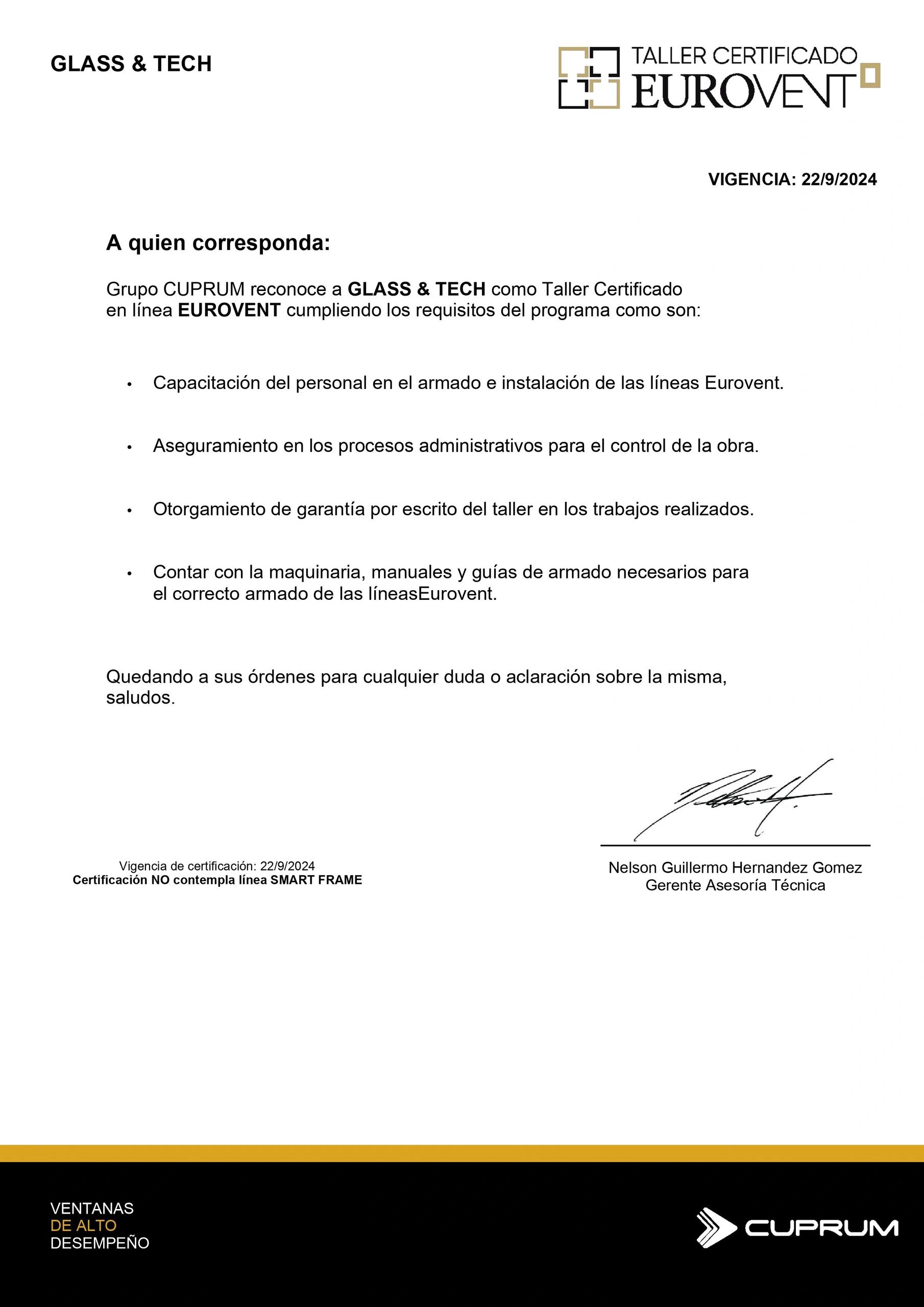 Certificación Cuprum 2023