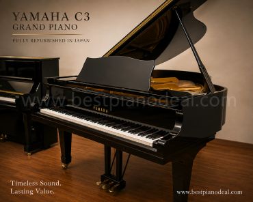 Yamaha C3 grand piano, fully refurbished in Japan.