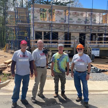 Ken Wheatley working with Habitat for Humanity