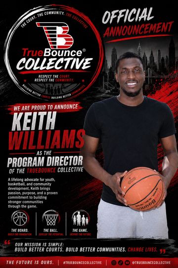 Announcement of Keith Williams as Program Director of TrueBounce Collective.