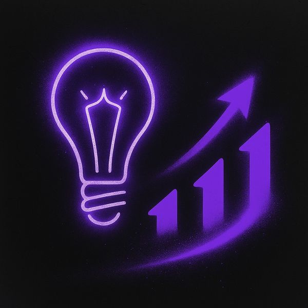 Glowing lightbulb illustration with spray-paint accents, symbolizing innovative ideas fueling busine